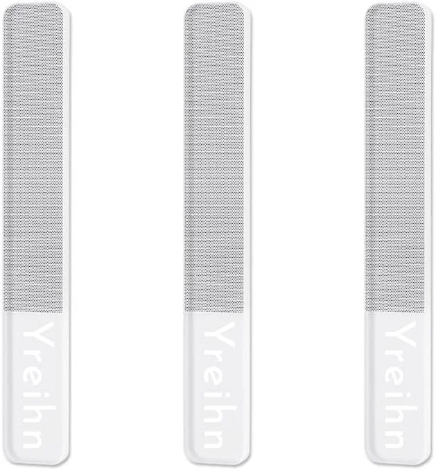 ست سوهان ناخن شیشه ای با قاب، 3 عددی، سوهان کریستالی حرفه ای برای ناخن های طبیعی