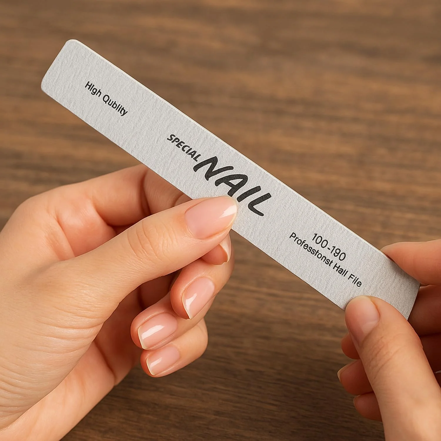 سوهان ناخن برای ناخن های طبیعی، سوهان ناخن دو طرفه با درجه زبری 100/180، مجموعه 6 عددی ابزار مانیکور حرفه ای برای لبه های صاف