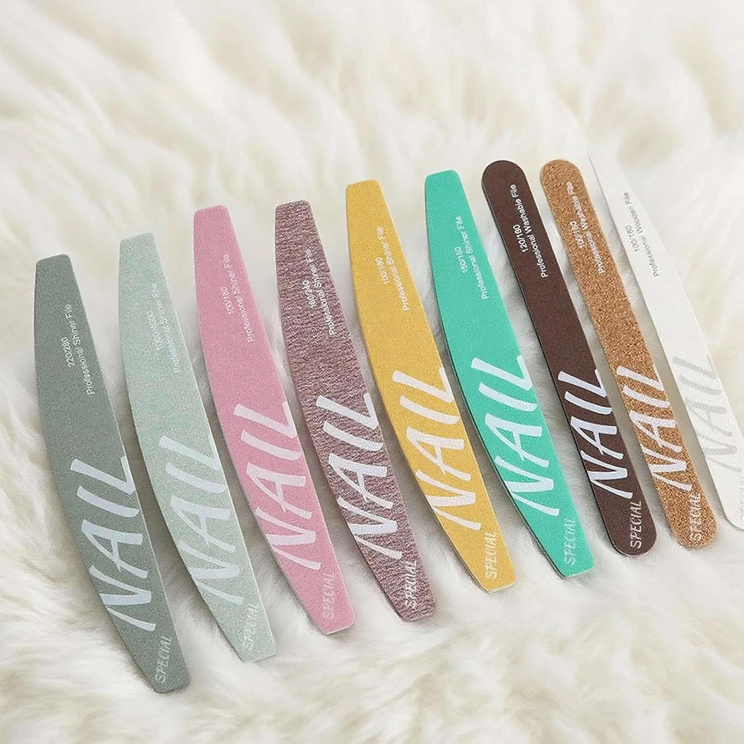 سوهان ناخن، مجموعه 9 عددی سوهان ناخن حرفه ای، مناسب برای ناخن های طبیعی، شامل سوهان ناخن برای خانم ها