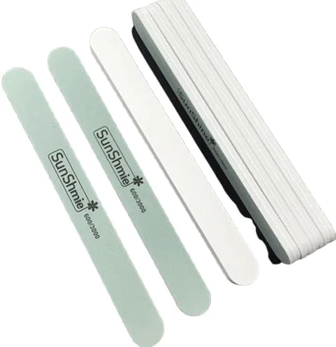 بسته 20 عددی سوهان و بافر ناخن سان شاین تای - درجه حرفه ای، دو طرفه، ابزار مانیکور بدون بو برای پولیش، شکل دادن و طراحی - پلاستیک بادوام برای جواهرات و مراقبت از ناخن