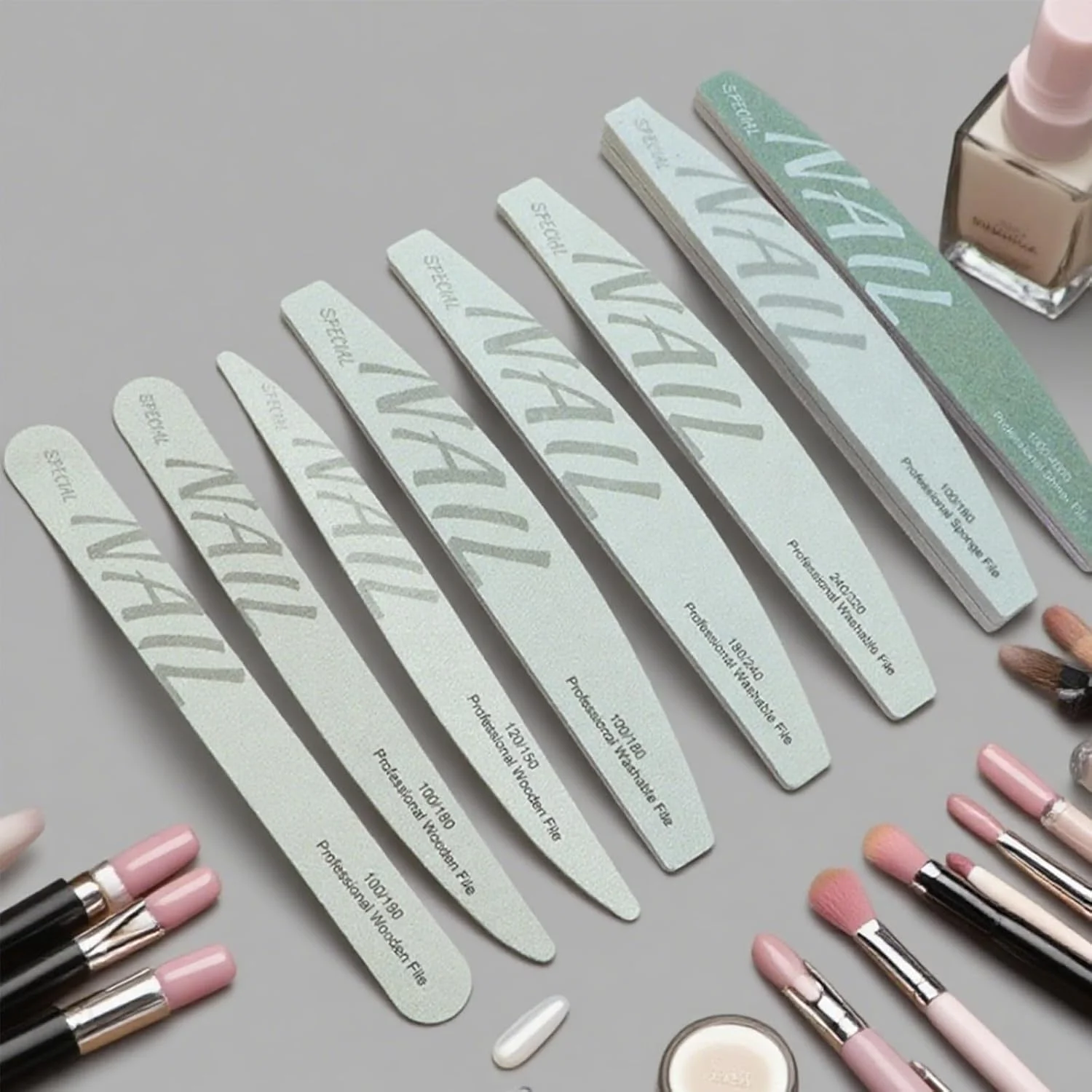 ست سوهان ناخن زنانه ۸ تکه - سوهان ناخن انگشت حرفه ای با سمباده برای ناخن های طبیعی