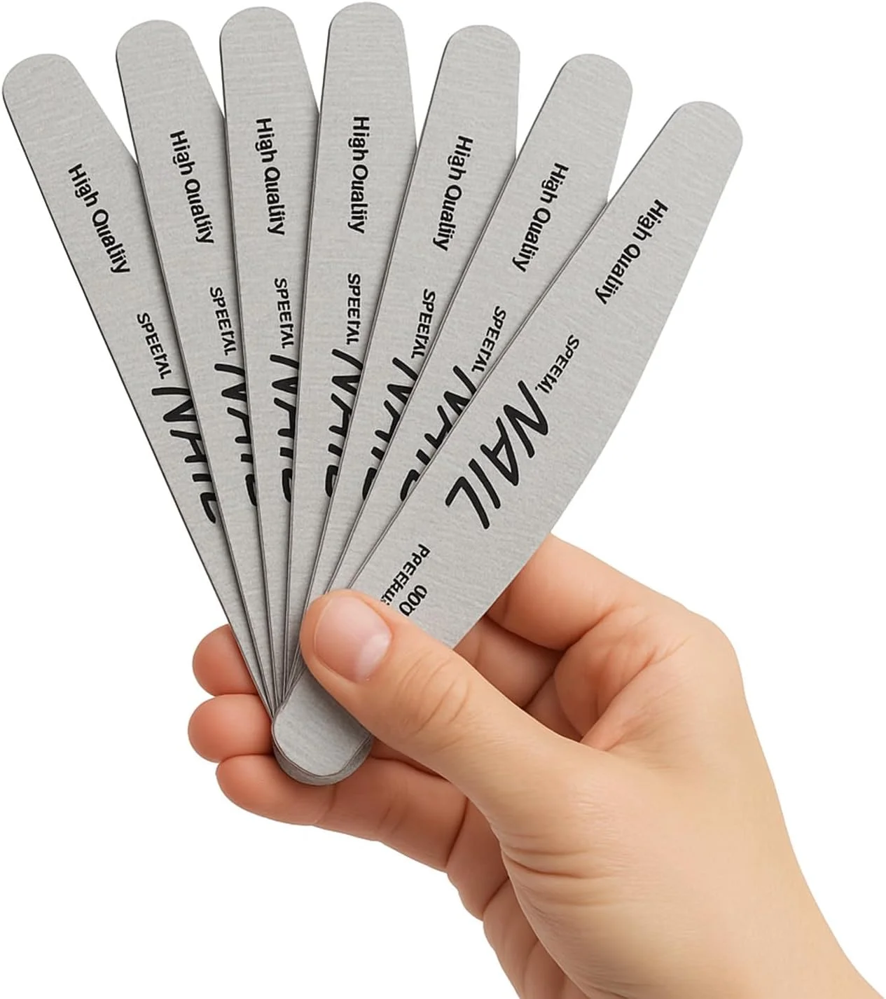 سوهان ناخن، مجموعه 6 عددی سوهان ناخن، ابزار پرداخت حرفه ای با درجه زبری 100/180، سوهان ناخن دو طرفه برای ناخن طبیعی، سوهان ناخن انگشت برای بانوان