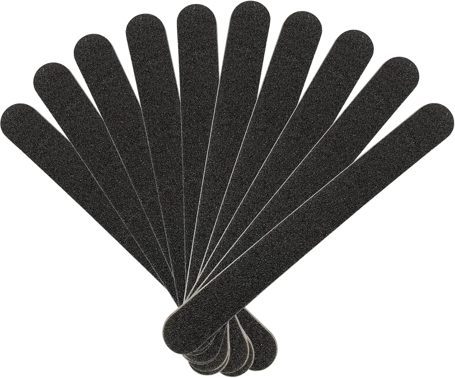 ۱۰ عدد سوهان ناخن حرفه ای، دو طرفه با درجه زبری ۱۰۰/۱۸۰، مناسب برای ناخن های اکریلیک، مانیکور، پدیکور، فرم دادن و صیقل دادن ناخن - مشکی