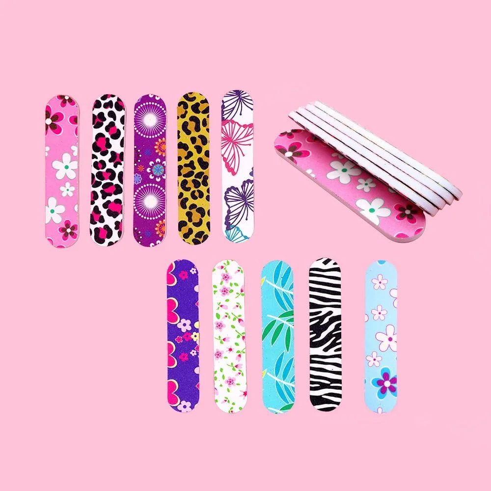 ست ۱۰ عددی سوهان ناخن زیبا برای مانیکور و پدیکور طبیعی، مناسب سفر و مراقبت های ضروری