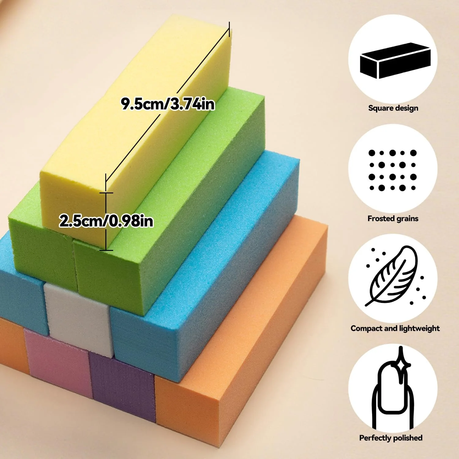 مجموعه ۱۰ عددی سوهان ناخن برای فرم دادن به ناخن های طبیعی، ابزار حرفه ای مانیکور برای پیرایش ناخن و مراقبت روزانه از لبه ناخن