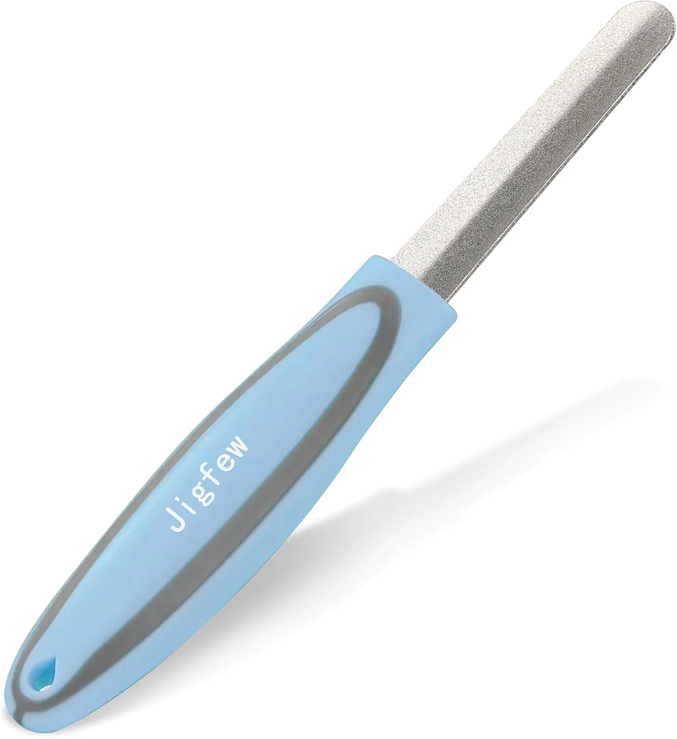 سوهان ناخن حرفه ای استیل ضد زنگ دو طرفه برای خانم ها و آقایان، دسته ضد لغزش TPR، سوهان مانیکور بادوام و قابل استفاده مجدد برای ناخن های طبیعی، مناسب برای استفاده در منزل، سالن یا مسافرت