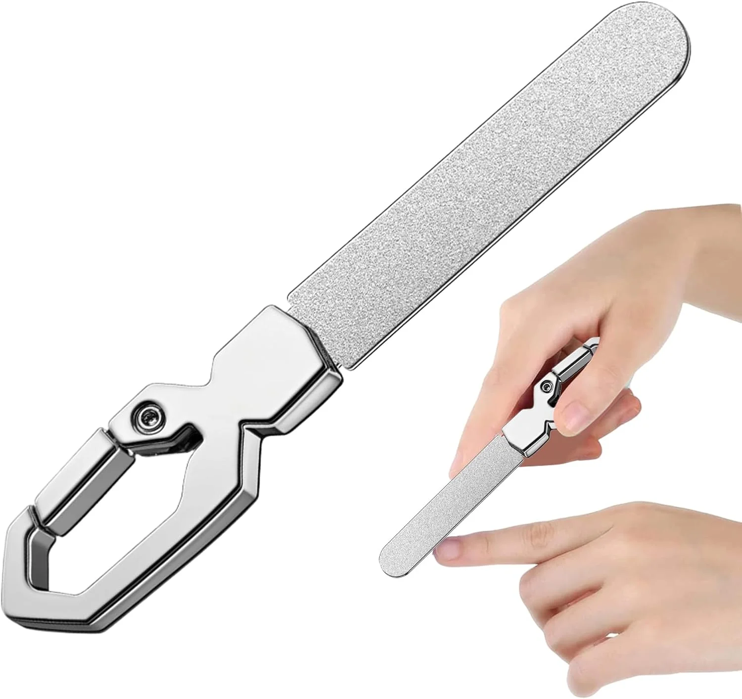 سوهان ناخن فلزی، سوهان ناخن ضخیم، ابزار ساییدن ناخن استیل ضد زنگ دو طرفه برای مسافرت بانوان و آقایان