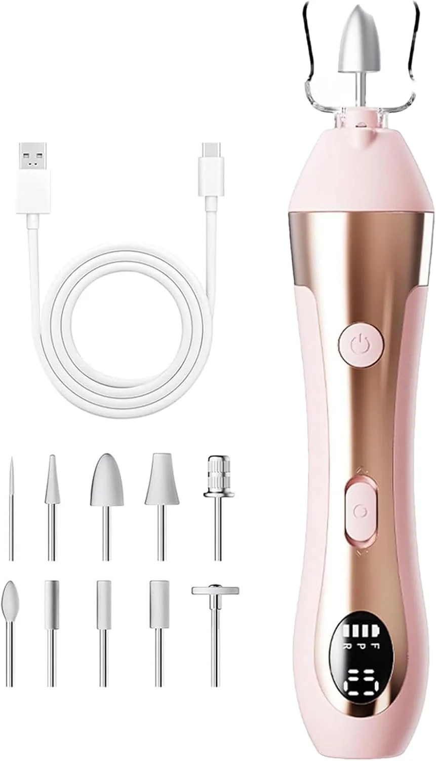 سوهان ناخن برقی، دستگاه حرفه ای برقی | دارای 10 سرعت قابل تنظیم و قابل شارژ برای استفاده در سالن، منزل، افراد مبتدی، حرفه ای، مادران، دوستان و سالمندان
