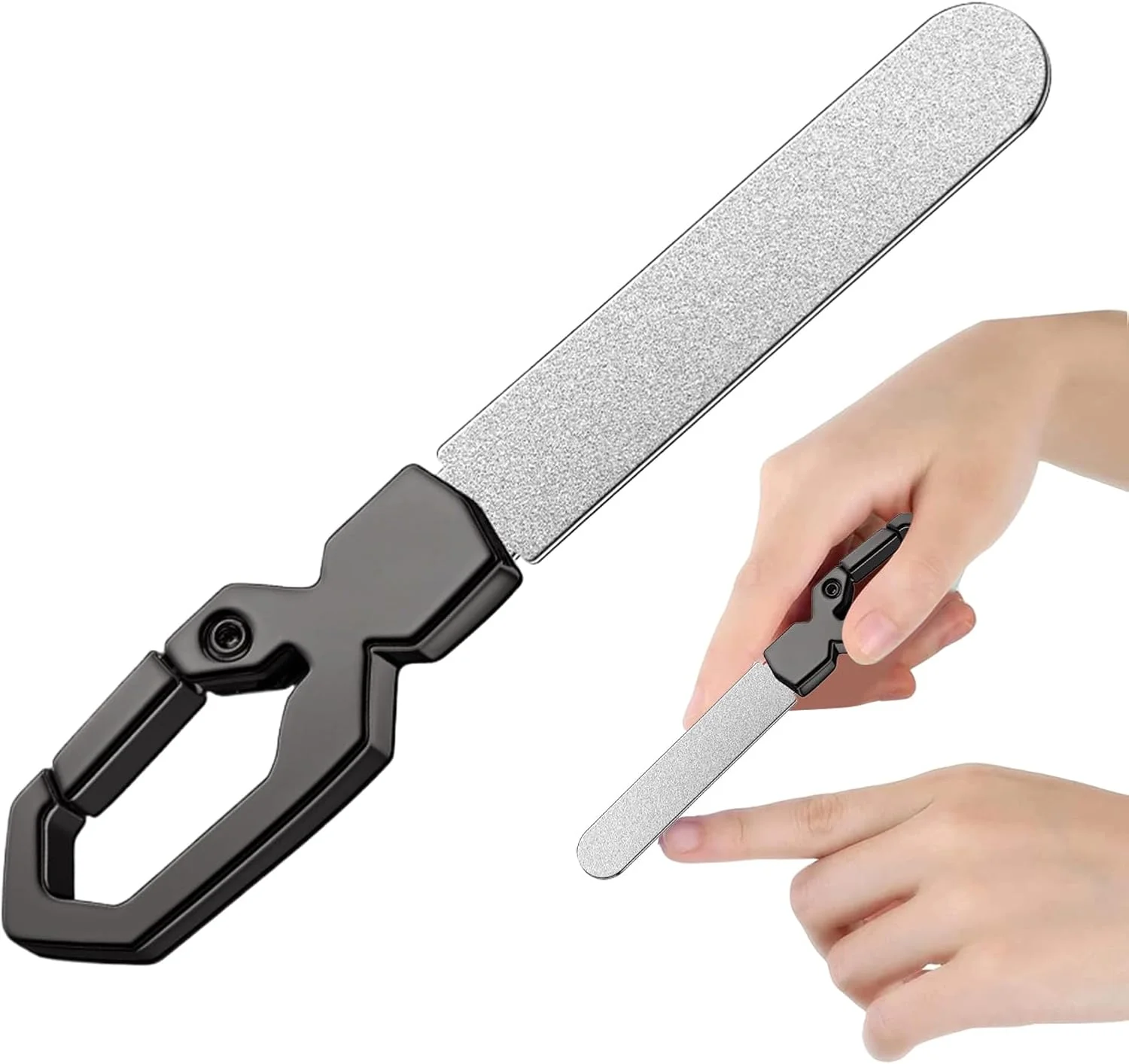 سوهان ناخن فلزی | سوهان ناخن ضخیم - ابزار سوهان کشی ناخن استیل دو طرفه برای مسافرت آقایان و بانوان