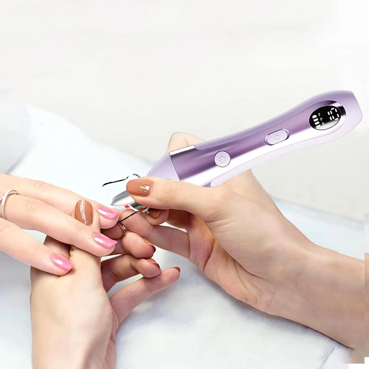 ابزار برقی سوهان ناخن - سنگ ناخن برقی حرفه ای، 10 سرعت قابل تنظیم، تجهیزات قابل شارژ برای سالن، خانه، مبتدیان، حرفه ای ها، مادران، دوستان، سالمندان