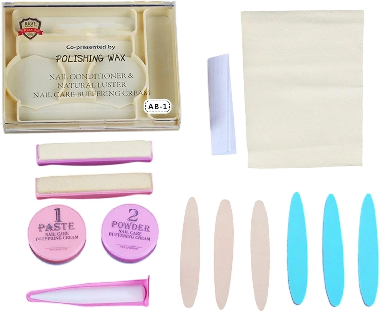 بافر ناخن - کرم ترمیم مانیکور | ابزارهای مراقبت از کرم بافر پولیش ناخن برای تقویت مانیکور خانگی سالن زنانه