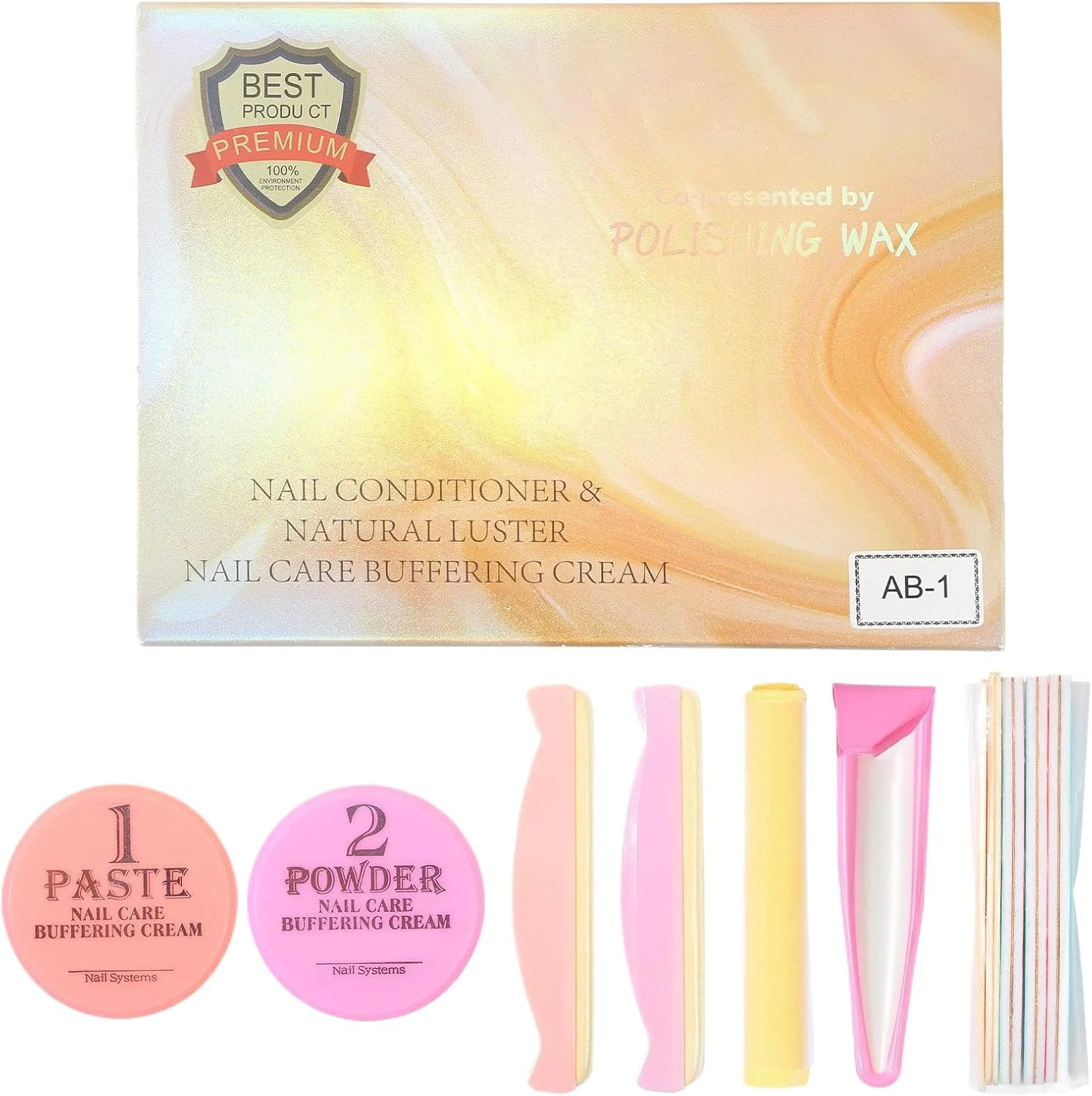 کیت براق کننده و پولیش ناخن - مراقبت از صفحه ناخن - ابزار پولیش و واکس کرم بافر ناخن برای مانیکور و پدیکور خانگی و سالن