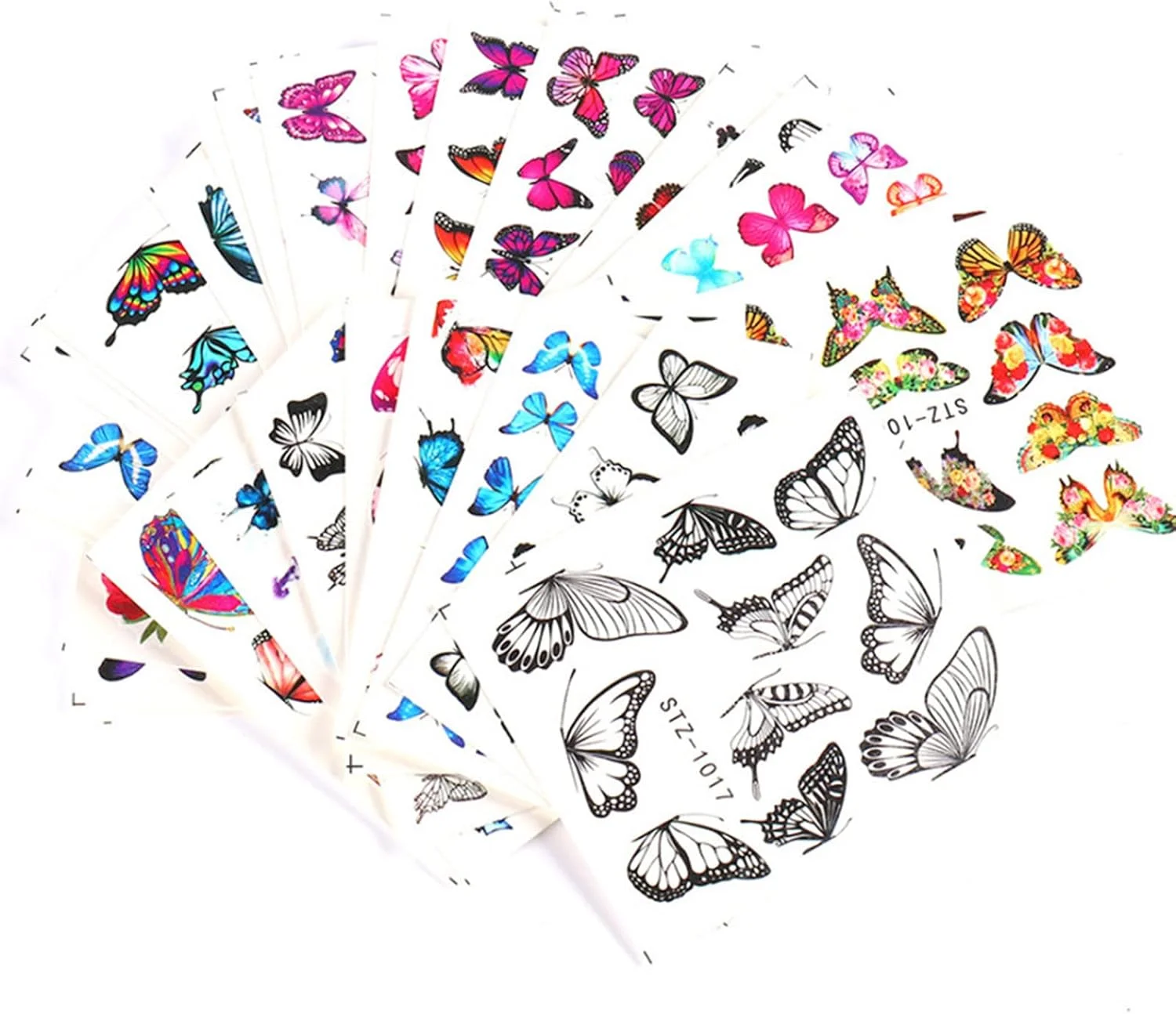 30 برگ برچسب طراحی ناخن طرح گل، برگردان آبی، ست مانیکور DIY برای استفاده در منزل و سالن، لوازم جانبی تزئینی نفیس و مد روز