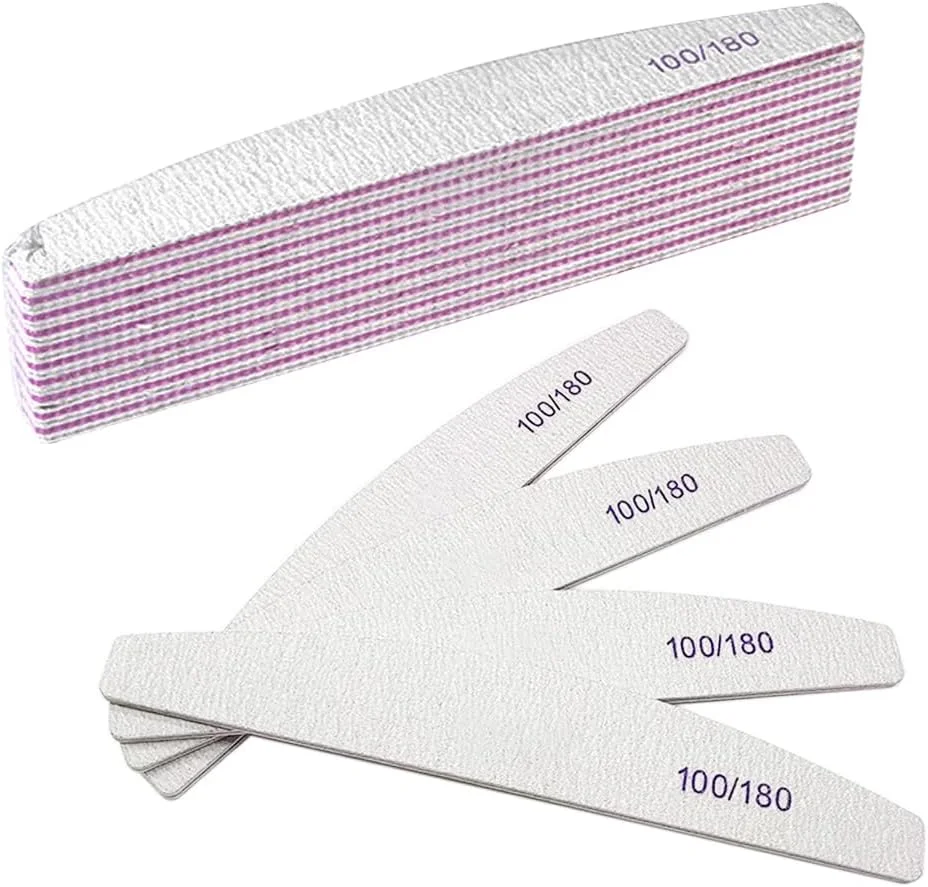 ۱۰ عدد سوهان ناخن، سمباده دو طرفه، ابزار مانیکور پدیکور، مناسب برای سالن و استفاده خانگی