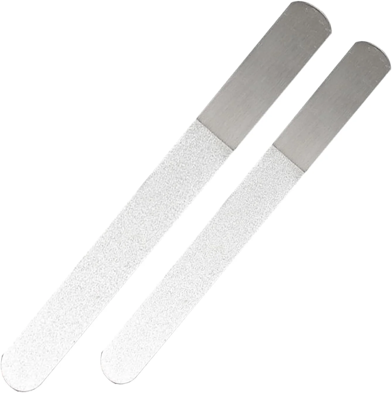 ست ۲ عددی سوهان ناخن فلزی، سوهان ناخن استیل ضد زنگ حرفه ای دو طرفه زبر و نرم، سوهان مانیکور قابل استفاده مجدد، سوهان دو طرفه پا، از بین برنده موثر پینه