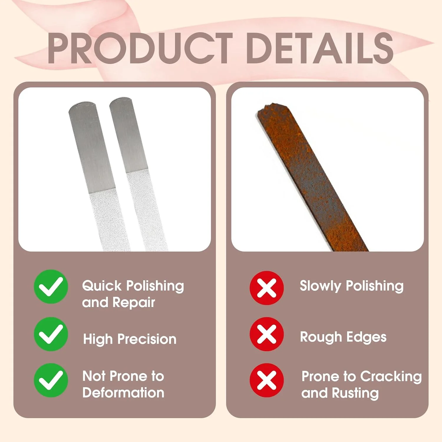 ست ۲ عددی سوهان ناخن فلزی، سوهان ناخن استیل ضد زنگ حرفه ای دو طرفه زبر و نرم، سوهان مانیکور قابل استفاده مجدد، سوهان دو طرفه پا، از بین برنده موثر پینه ست ۲ عددی سوهان ناخن فلزی، سوهان ناخن استیل ضد زنگ حرفه ای دو طرفه زبر و نرم، سوهان مانیکور قابل استفاده مجدد، سوهان دو طرفه پا، از بین برنده موثر پینه