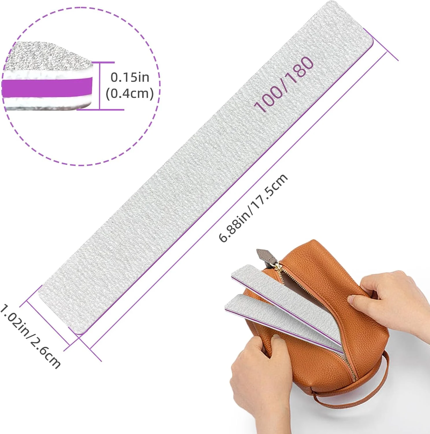 سوهان ناخن (بسته 36 عددی)، سوهان ناخن حرفه ای قابل استفاده مجدد دو طرفه با درجه زبری 100/180، ابزار طراحی ناخن برای استفاده در منزل و سالن، هدیه کریسمس برای بانوان سوهان ناخن (بسته 36 عددی)، سوهان ناخن حرفه ای قابل استفاده مجدد دو طرفه با درجه زبری 100/180، ابزار طراحی ناخن برای استفاده در منزل و سالن، هدیه کریسمس برای بانوان