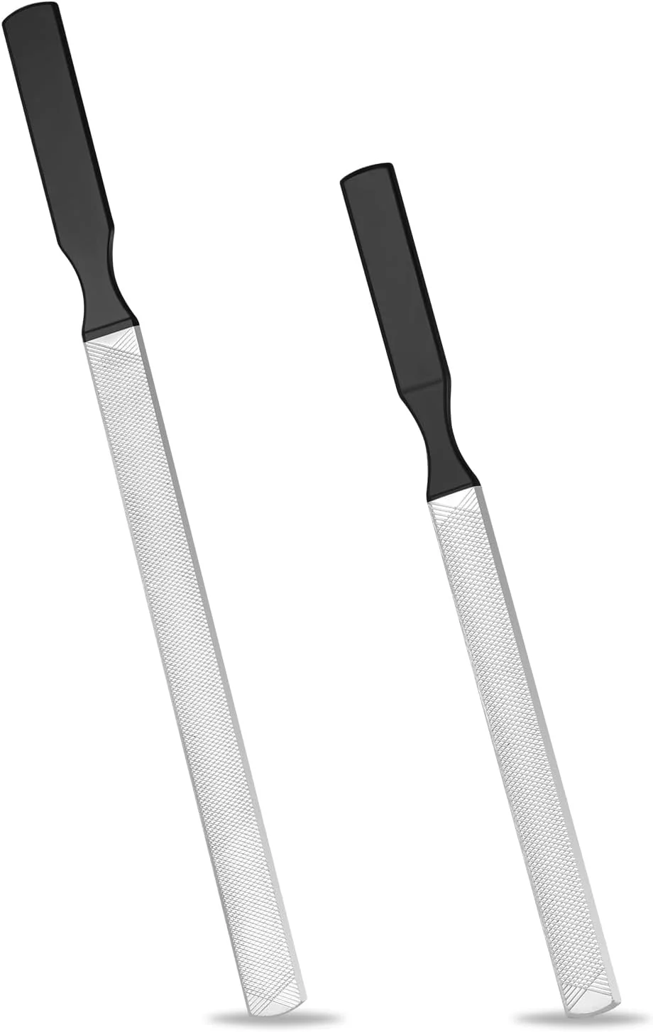 دو عدد سوهان ناخن پا برای ناخن های ضخیم، سوهان ناخن استیل ضد زنگ حرفه ای بلند و کوتاه برای زنان و مردان، سوهان ناخن دو طرفه فلزی برای مانیکور یا پدیکور ناخن های طبیعی، سالمندان و سگ ها