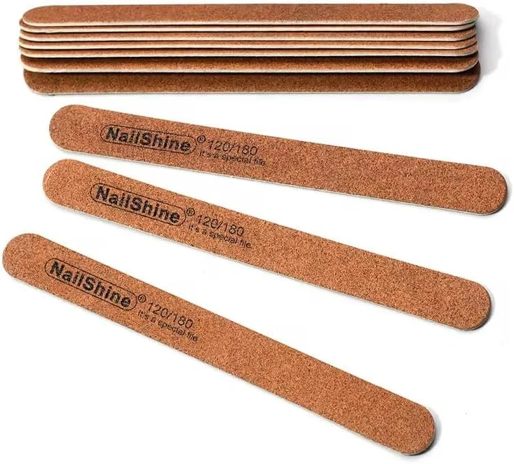 سوهان ناخن حرفه ای NailShine، درجه زبری 120/180، دو طرفه، قهوه ای، بسته 50 عددی