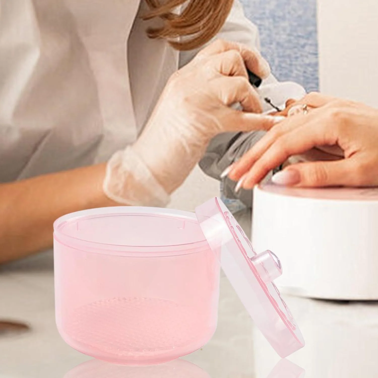 جعبه استریل ابزار ناخن | سینی استریل ابزار | سینی تمیز کننده قابل حمل دو فیلتر برای لوازم جانبی ایستگاه مانیکور مسافرتی، مته ها و موچین