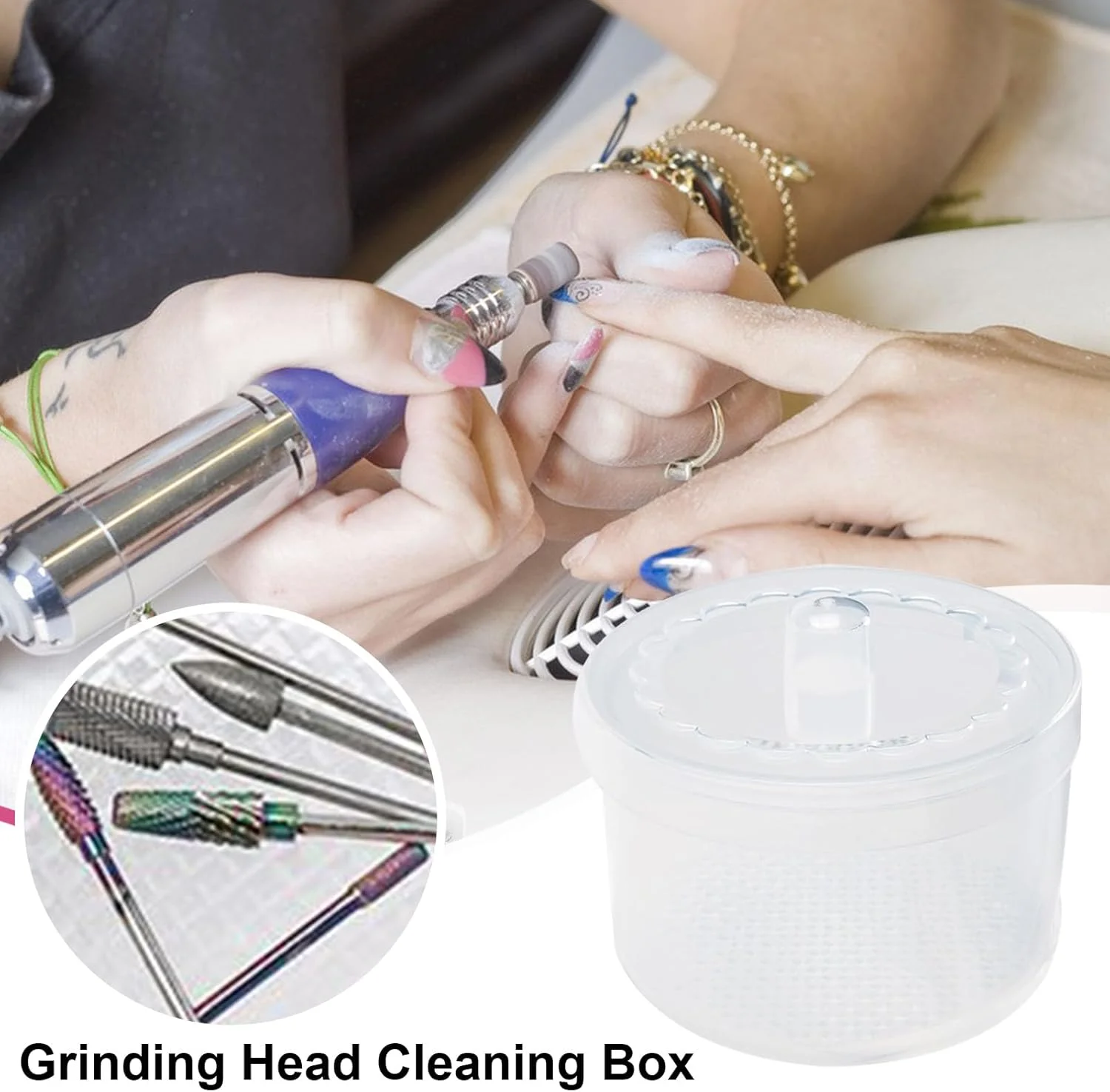 جعبه استریلیزه کننده ابزار ناخن، سینی استریلیزه کننده ابزار | سینی تمیز کننده دو فیلتر قابل حمل برای لوازم جانبی مسافرتی خانگی ایستگاه مانیکور، موچین و مته