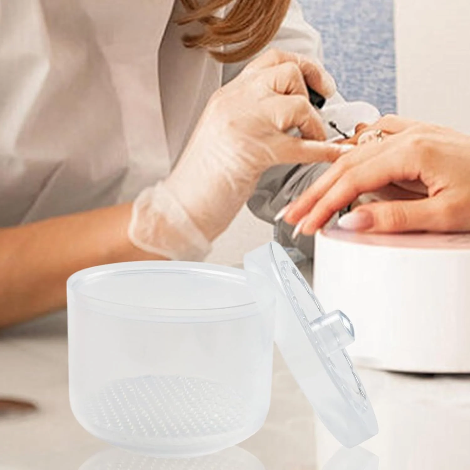 جعبه ابزار ناخن | جعبه تمیز کننده سر سوهان ناخن | سینی تمیز کننده فیلتر دوتایی قابل حمل برای لوازم جانبی خانگی، مانیکور، مسافرت، موچین و سر سوهان جعبه ابزار ناخن | جعبه تمیز کننده سر سوهان ناخن | سینی تمیز کننده فیلتر دوتایی قابل حمل برای لوازم جانبی خانگی، مانیکور، مسافرت، موچین و سر سوهان