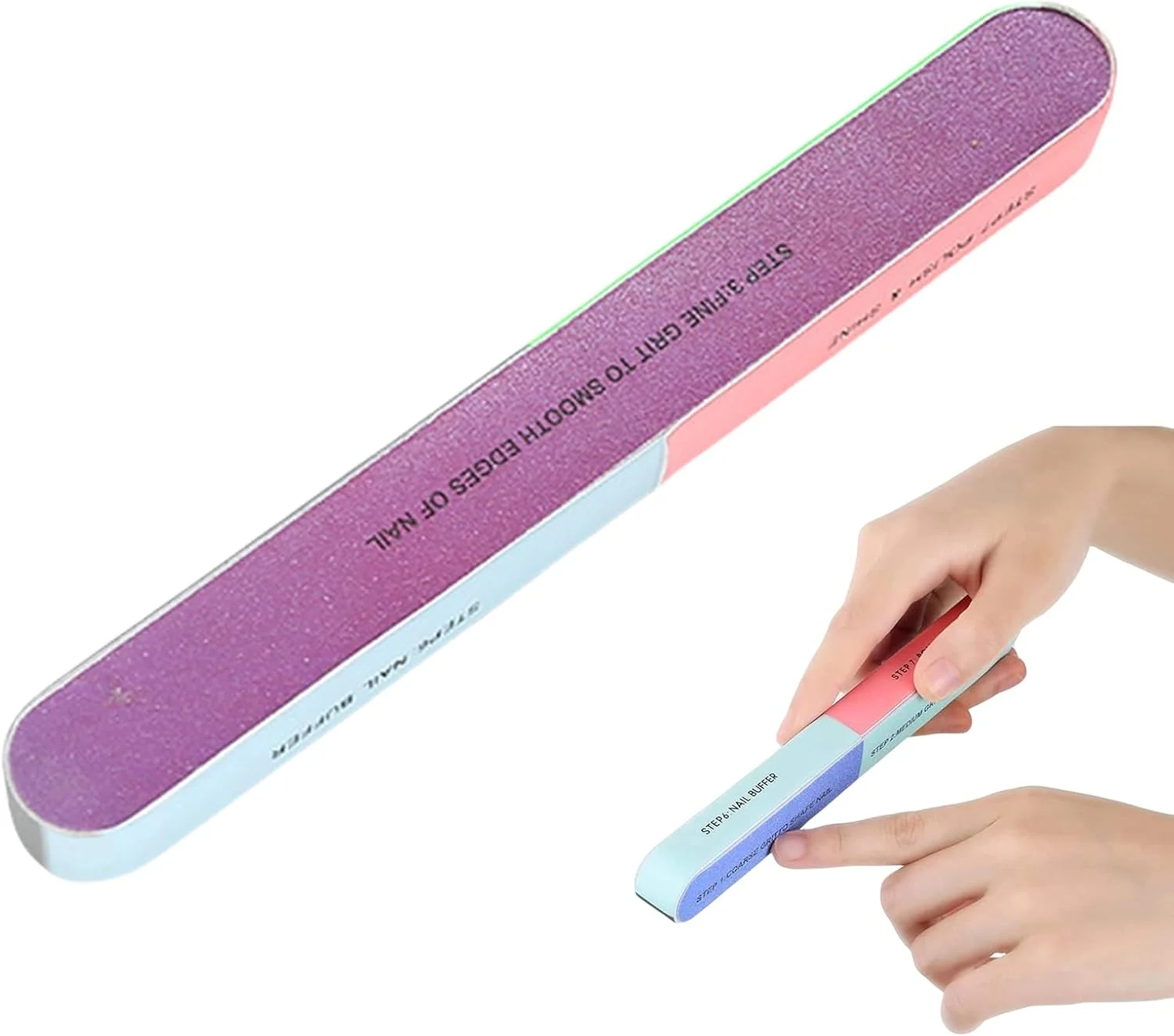 بلاک سوهان ناخن، بلاک پولیش حرفه ای 7 طرفه، ابزار مراقبت از دست و پا برای استفاده در خانه، سالن، اسپا، مسافرت، عروسی، خانواده، کودکان، سالمندان، سلامت، پدیکور، دوستان