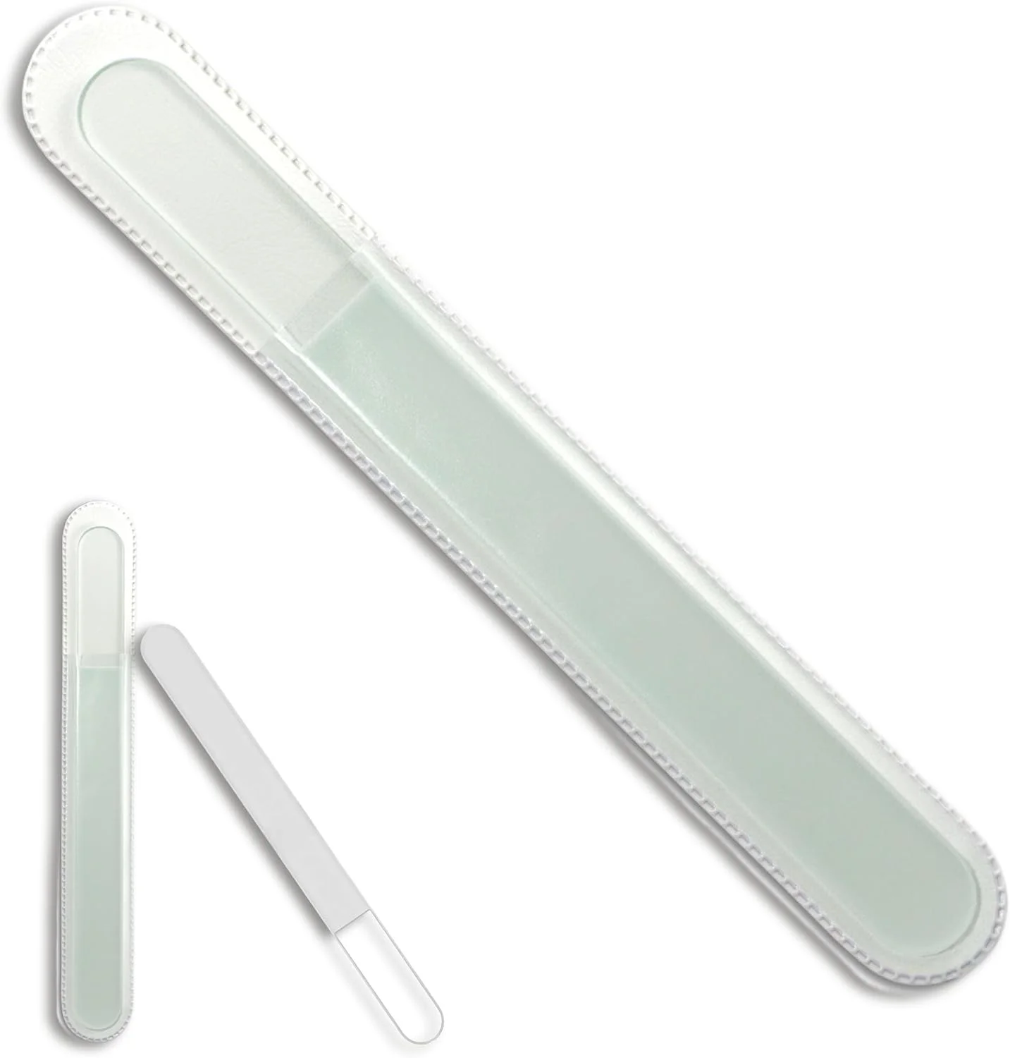 سوهان ناخن کریستالی بزرگ حرفه ای، 19.5 سانتی متری دو طرفه برای ناخن های طبیعی و مصنوعی، مراقبت حرفه ای از ناخن، هدیه دست ساز برای خانم ها