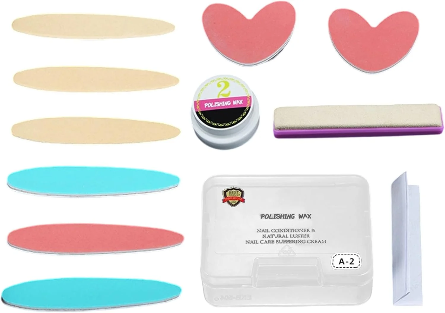 ست بافر ناخن، مجموعه ابزار مانیکور، مجموعه پدیکور، ابزار ترمیم مانیکور برای استفاده روزانه، سالن، مسافرت، بانوان، دختران، مبتدیان و حرفه ای ها