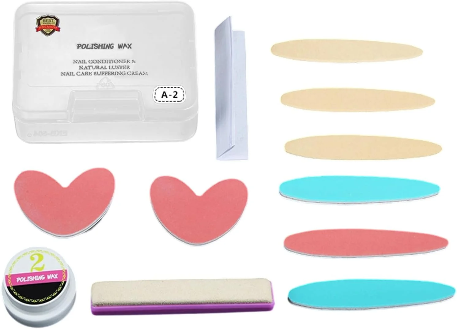 بافر درخشان کننده ناخن | کیت مراقبت از ناخن، ست ترمیم پدیکور برای مبتدیان، علاقه مندان، سالن های حرفه ای، منزل، مسافرت و نگهداری روزانه