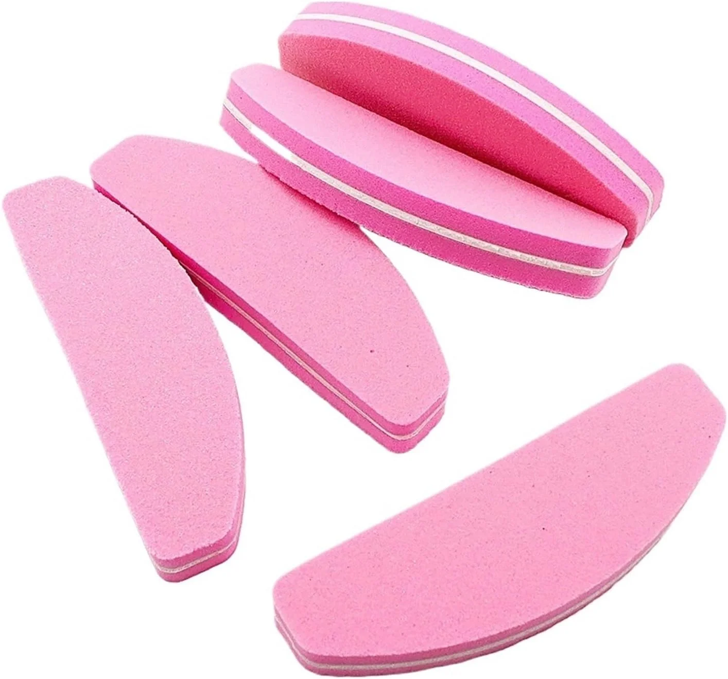 بلاک بافر ناخن 30 عددی 9 سانتی متری، مینی سوهان اسفنجی ناخن، بلاک بافر، تخته سنباده دو طرفه فوم، ابزار سوهان ناخن، لوازم جانبی بادوام (صورتی)