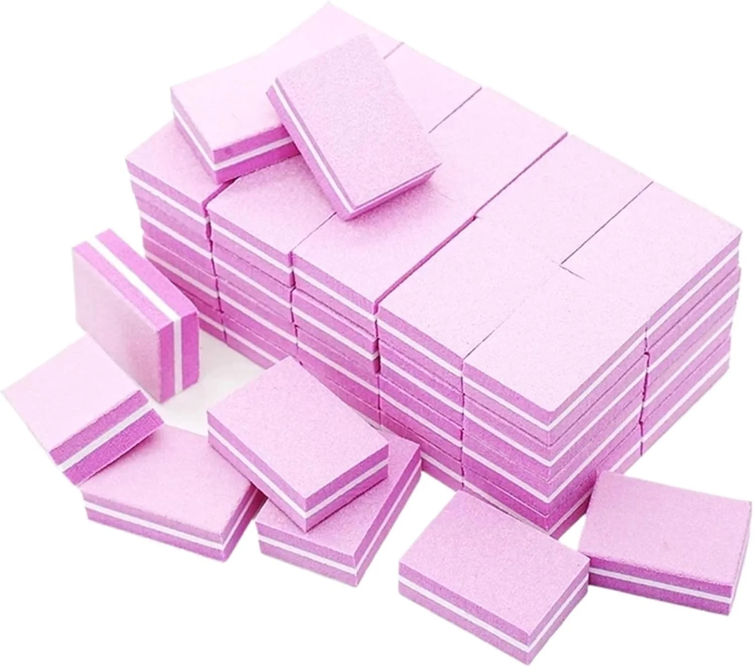 بلاک بافر ناخن 50 عددی، فایل اسفنجی کوچک برای ناخن، دو رنگ، ابزار پدیکور و مانیکور (02)