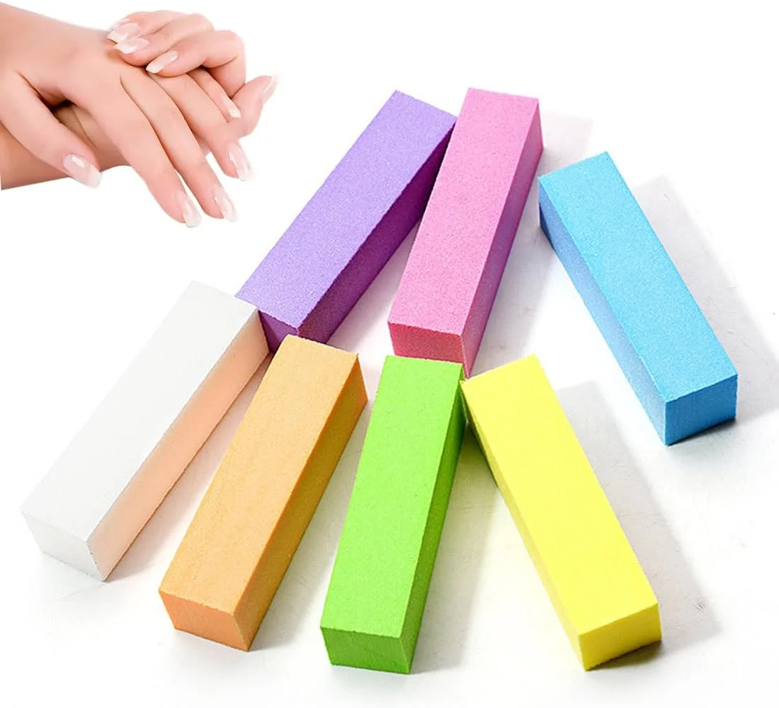 بافر ناخن 7 عددی با 4 سطح برای سوهان کشی و پولیش، مناسب مانیکور، پدیکور، ترمیم ناخن، سالن های زیبایی و طراحی ناخن در منزل (چند رنگ)