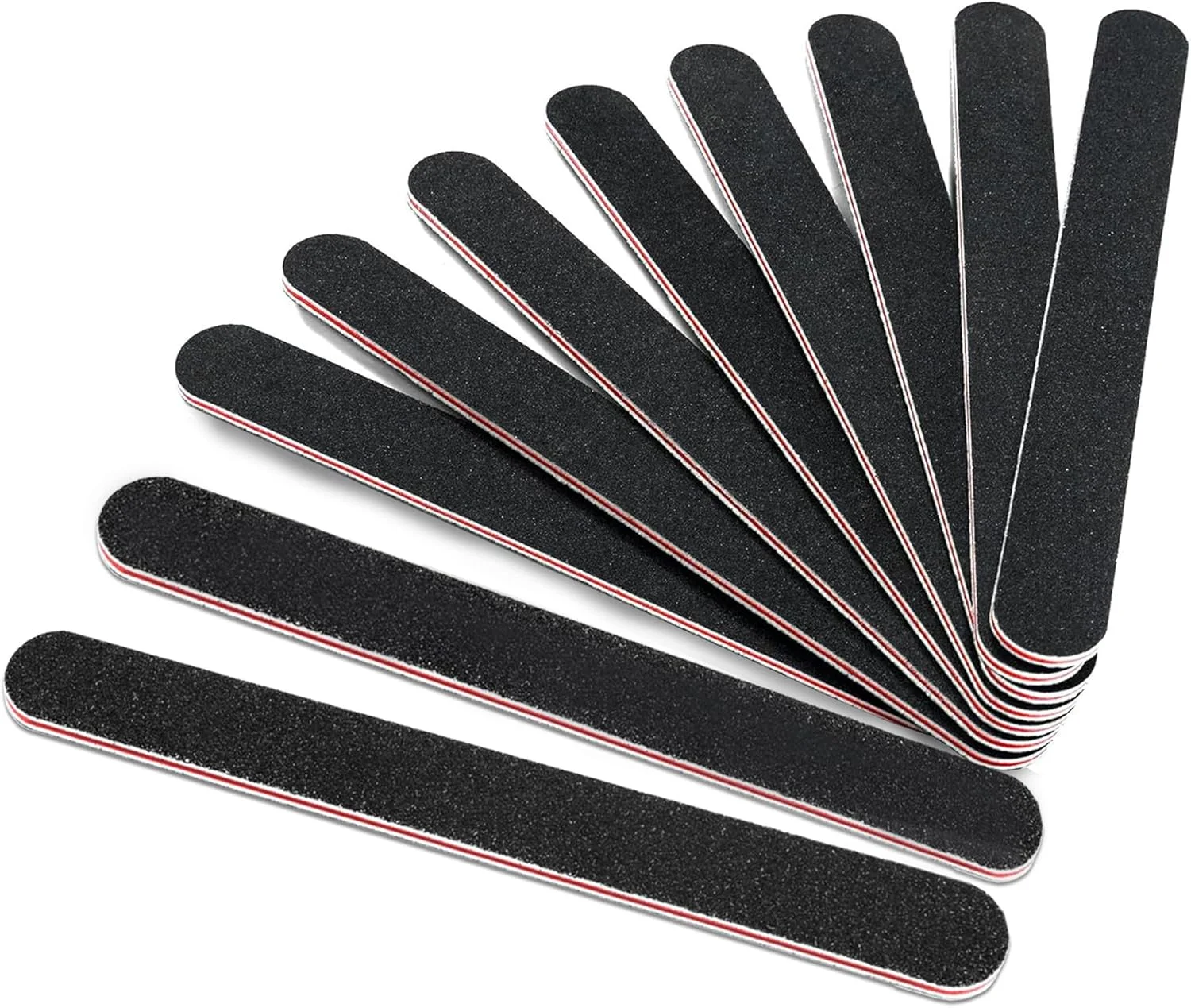 بسته 10 عددی سوهان ناخن حرفه ای، سوهان سمباده ای دو طرفه برای ناخن های طبیعی، حالت دهی و نظافت حیوانات خانگی، برای ناخن های اکریلیک و ژل (دانه بندی 100/180)