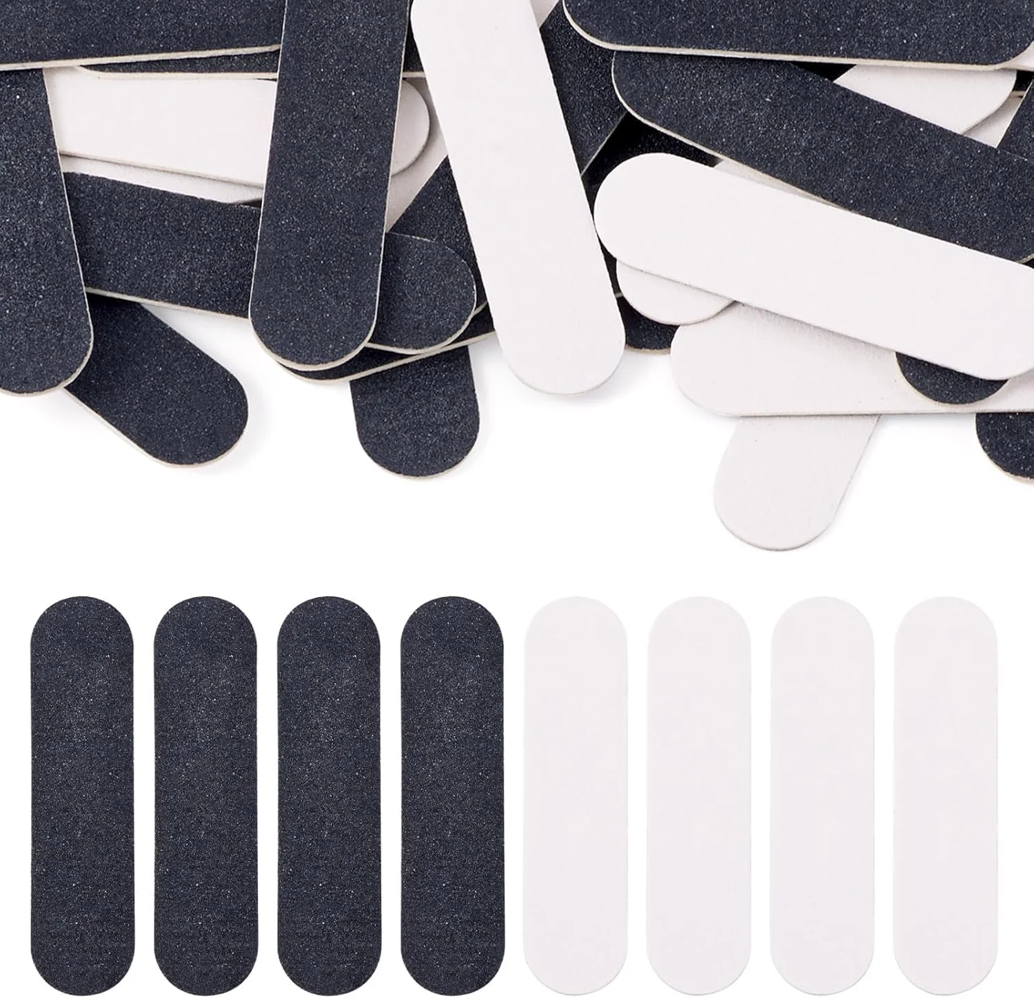 تعداد 100 عدد سوهان ناخن کوچک، سمباده دو طرفه، ابزار مانیکور پدیکور برای ناخن های طبیعی، مصنوعی و اکریلیک، مناسب مسافرت