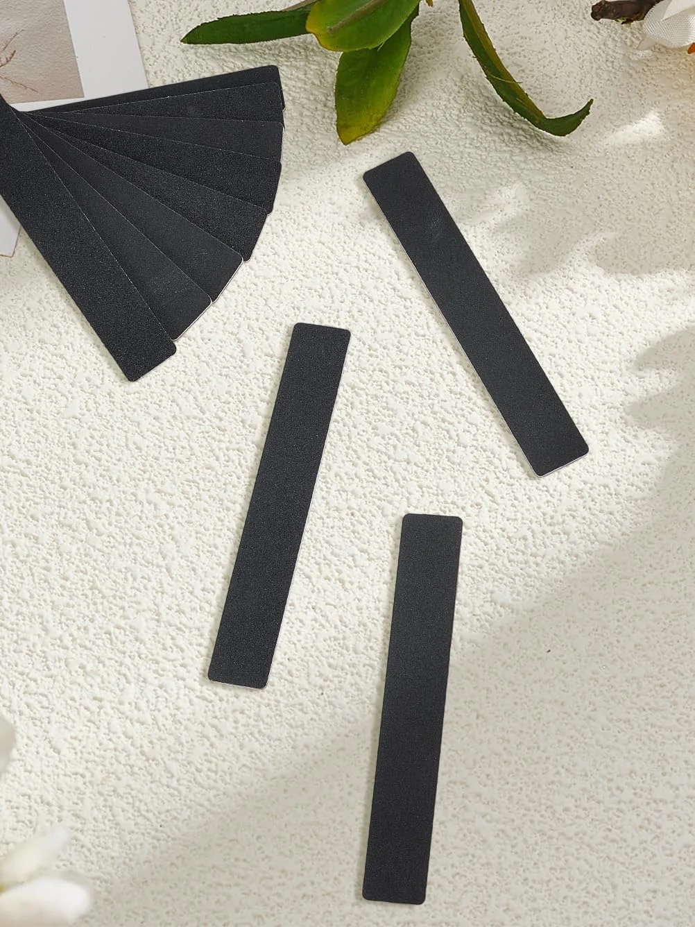 14 عدد سوهان ناخن مستطیلی، سوهان های بافر دو طرفه EVA برای مانیکور ناخن، سوهان ناخن مشکی، نوار پولیش ناخن برای سوهان کشیدن ناخن، 17.8x2.7x0.45 سانتی متر