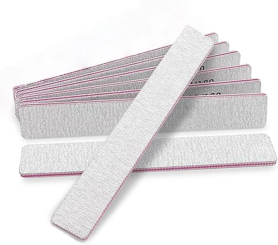 سوهان ناخن 8 عددی، حرفه ای، قابل استفاده مجدد، درجه زبری 100/180، دو طرفه، قابل شستشو، ابزار مانیکور برای ژل کاشت ناخن و ناخن های اکریلیک، مناسب برای استفاده در منزل و سالن