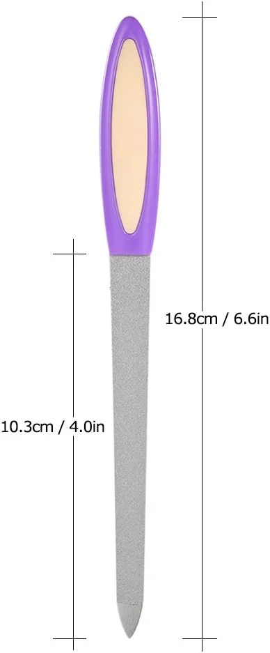 ست ۳ عددی سوهان ناخن استیل ضد زنگ دو طرفه، ابزار مانیکور و پدیکور، سمباده زنی، پولیش و بافرینگ، مناسب برای فرم دهی و کاشت ناخن