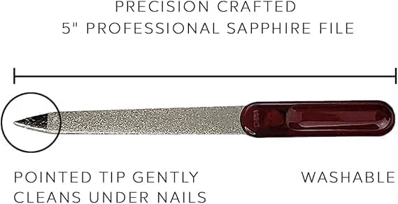 سوهان ناخن یاقوت کبود دو طرفه حرفه ای برای مانیکور و پدیکور انگشتان دست و پا