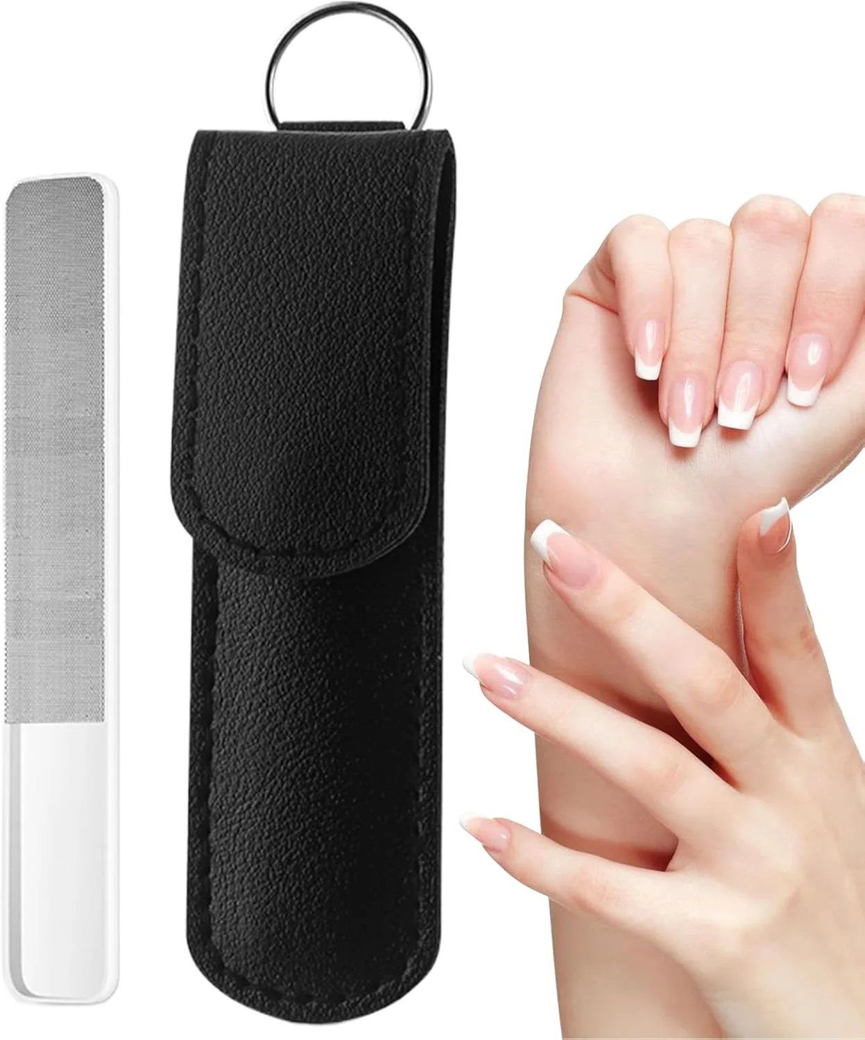 سوهان ناخن شیشه ای کوچک | سوهان ناخن قابل حمل، ابزار بافر ناخن قابل استفاده مجدد برای مانیکور، سالن، پدیکور، خانه، اسپا، مسافرت، کمپینگ