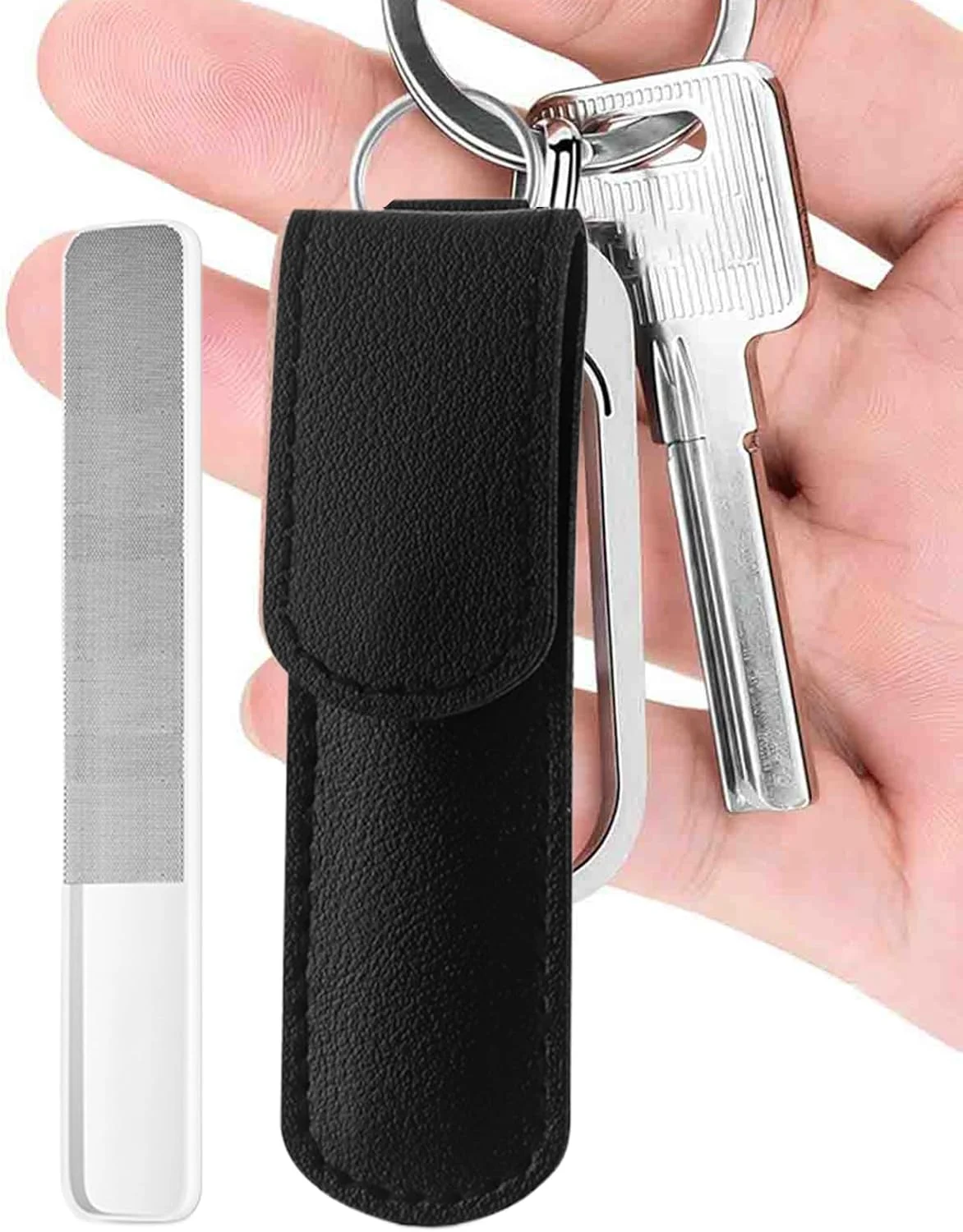 سوهان ناخن شیشه ای کوچک | سوهان ناخن صیقلی - ابزار بافر ناخن دو طرفه برای زنان، مردان، مانیکور، پدیکور، اسپا، سالن، مسافرت، خانه، کمپینگ