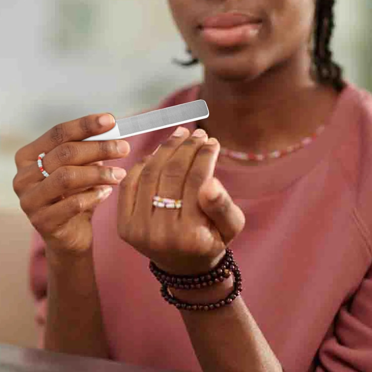 سوهان ناخن شیشه ای - سوهان ناخن قابل حمل، ابزار بافر ناخن ارگونومیک برای زنان، مردان، سالن، خانه، مسافرت، پدیکور، مانیکور، اسپا، کمپینگ