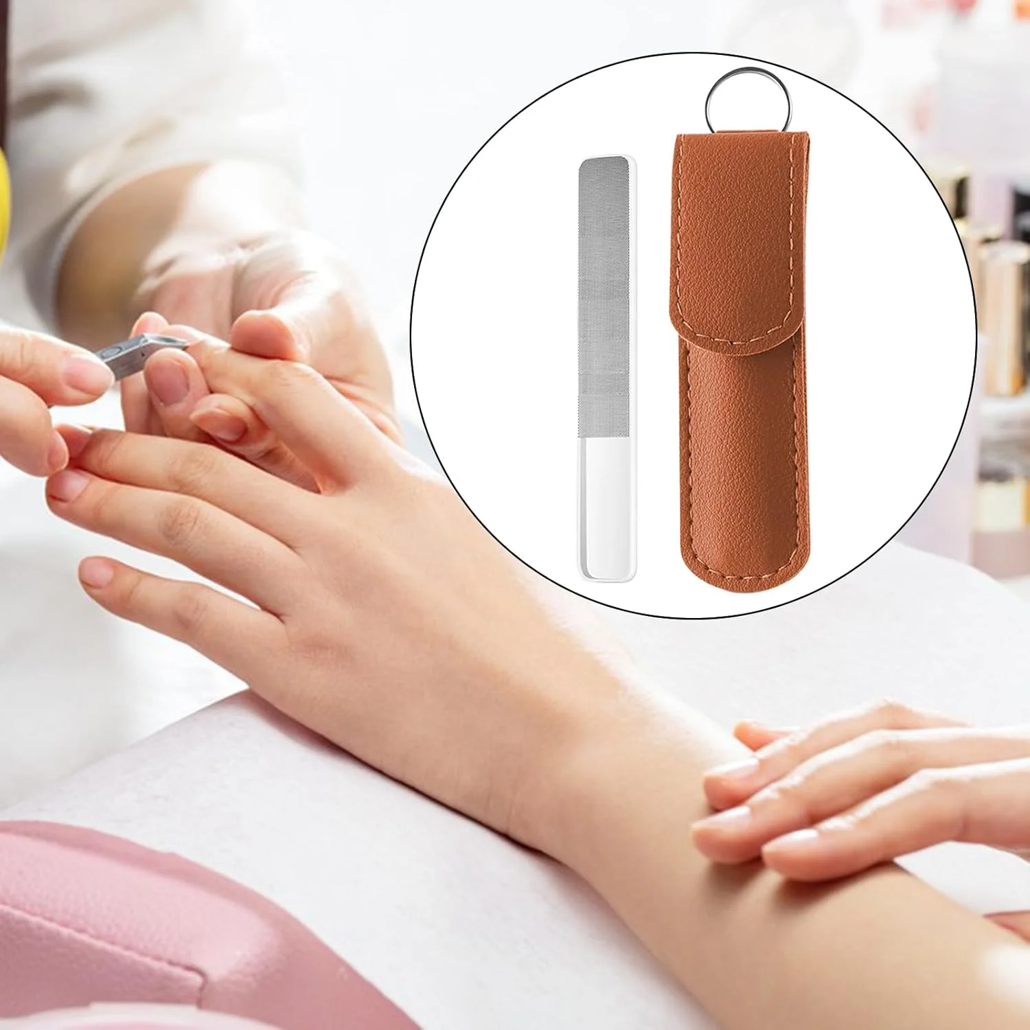 سوهان ناخن شیشه ای کوچک - سوهان ناخن دو طرفه | ابزار بافر ناخن ارگونومیک برای زنان، مردان، سالن، خانه، مسافرت، پدیکور، مانیکور، اسپا، کمپینگ سوهان ناخن شیشه ای کوچک - سوهان ناخن دو طرفه | ابزار بافر ناخن ارگونومیک برای زنان، مردان، سالن، خانه، مسافرت، پدیکور، مانیکور، اسپا، کمپینگ