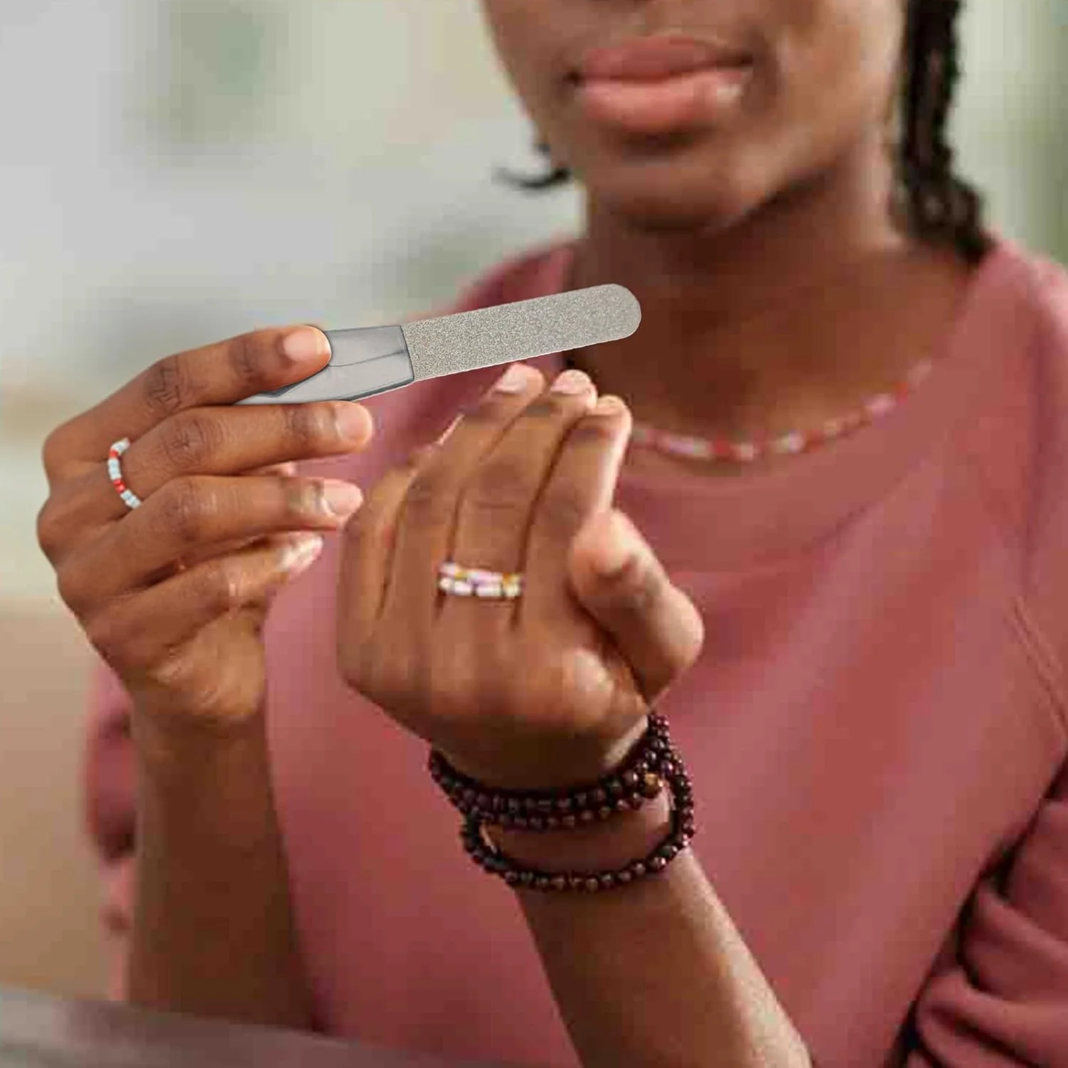 سوهان ناخن نازک | سوهان ناخن ضخیم دو طرفه، ابزارهای پولیش سوهان پدیکور برای دختران، مبتدیان، زنان، مسافرت های روزانه کاری، دفتر، خانه، تعطیلات