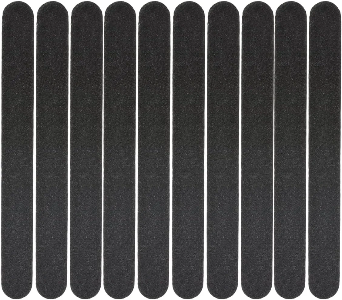 سوهان ناخن حرفه ای بسته 10 عددی دو طرفه درجه زبری 100/180 ابزار مانیکور با پدهای بافر مشکی