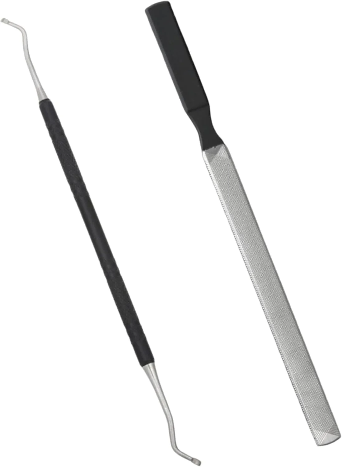 ست مراقبت از ناخن ضخیم بزرگسالان - سوهان ناخن فلزی مقاوم و ابزار بلند کننده ناخن، ابزار پدیکور ارگونومیک با دسته آسان گیر برای سالمندان، بادوام برای ناخن های سخت و ضخیم