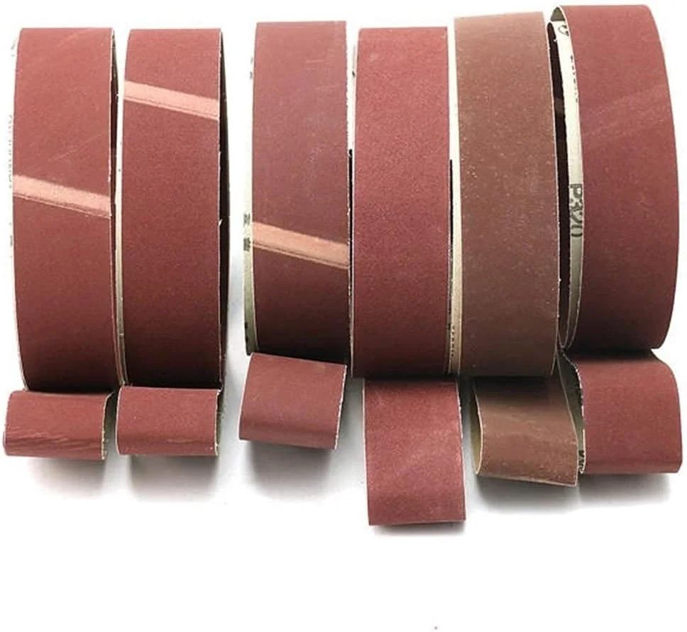 ابزار سنباده زنی 6 عددی تسمه سنباده 5x182 سانتی متر با دانه بندی 180-800 برای سنگ زنی