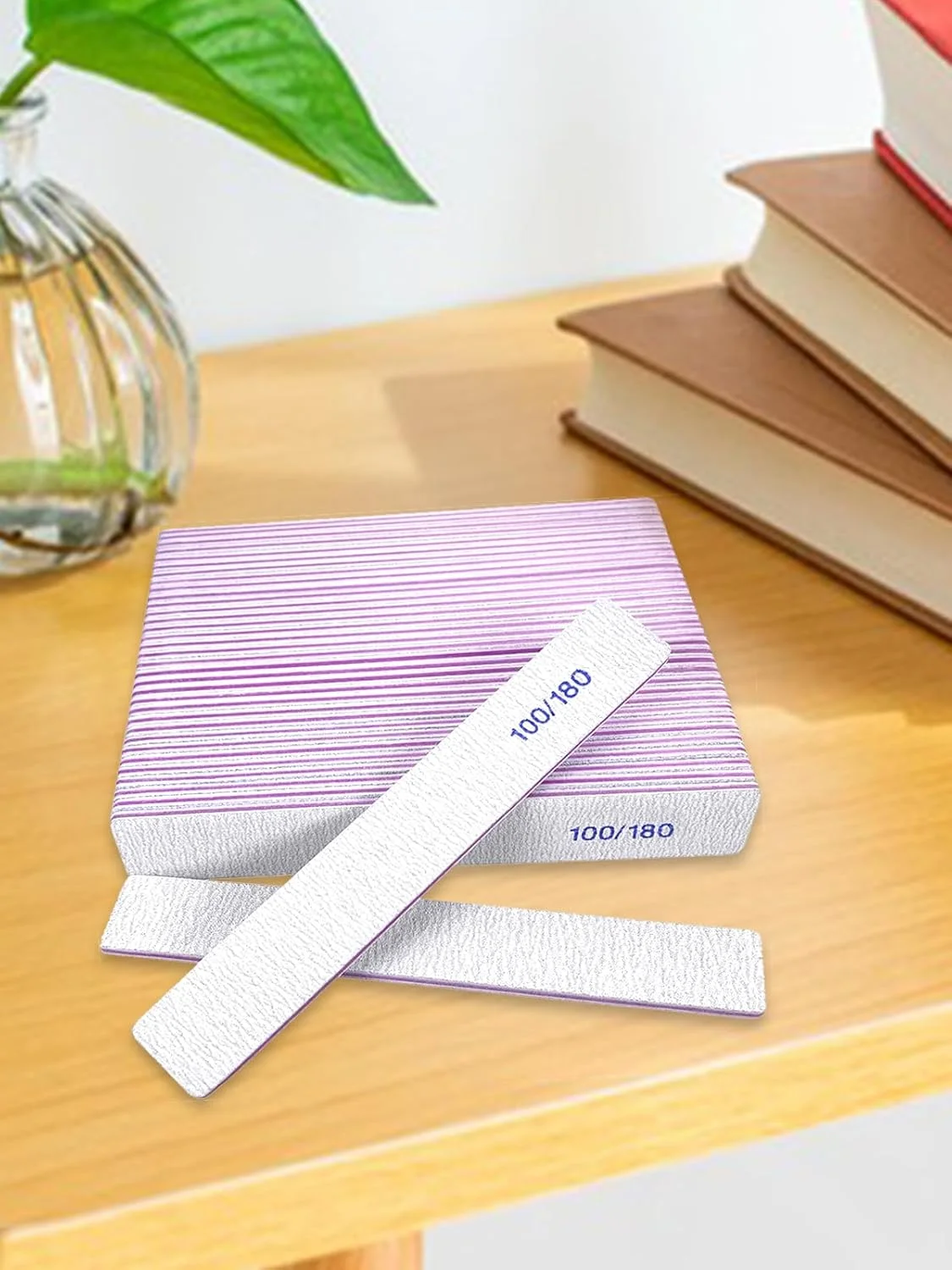 ست سوهان ناخن 9 عددی درجه زبری 100/180 - سمباده های قابل استفاده مجدد برای ابزار مانیکور ناخن های اکریلیک طبیعی