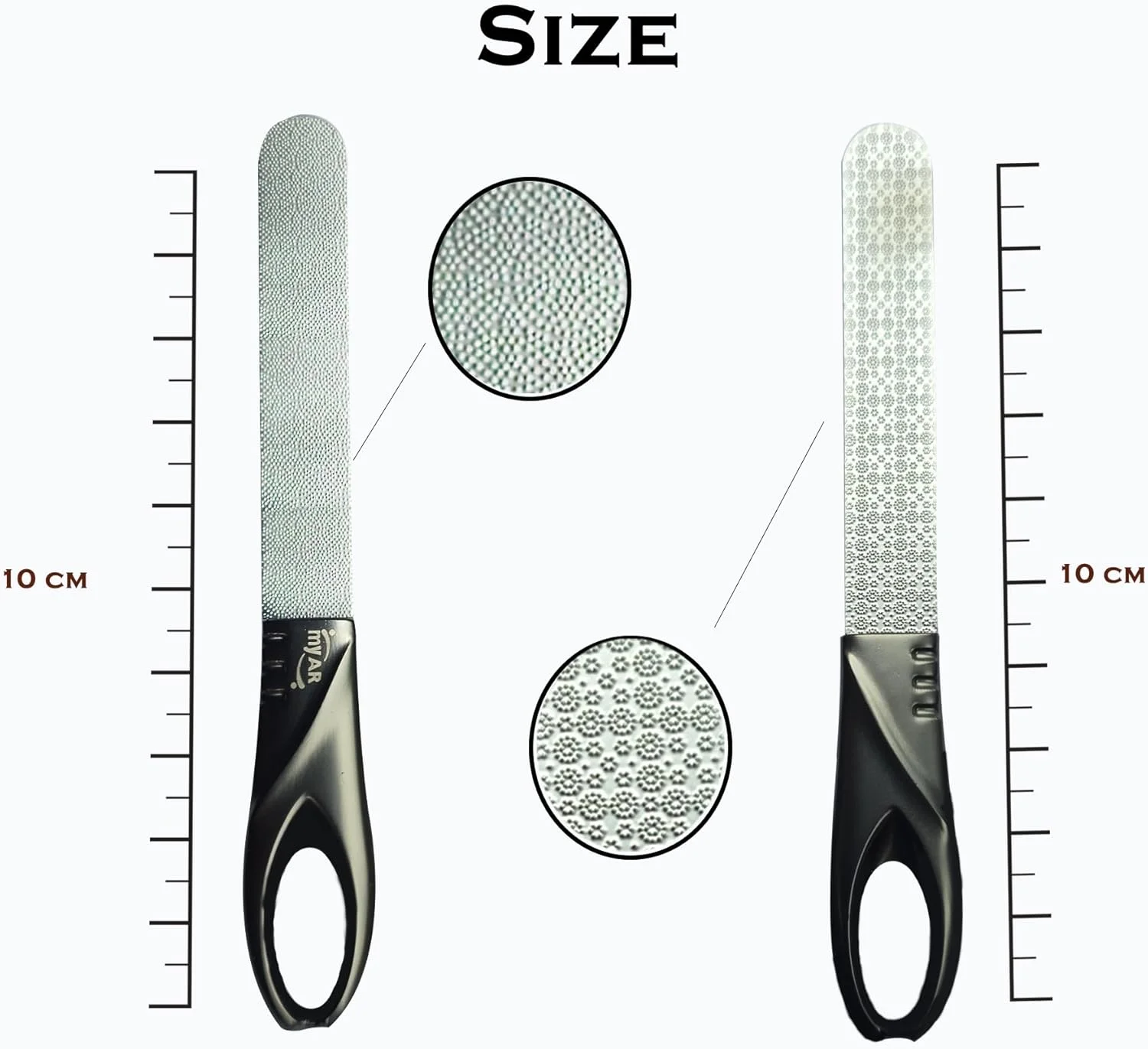 سوهان ناخن فلزی ممتاز یک تکه استیل بسته بندی شده در چرم PU - لوازم جانبی بادوام و قابل استفاده مجدد دو طرفه برای مراقبت از ناخن - دسته ارگونومیک