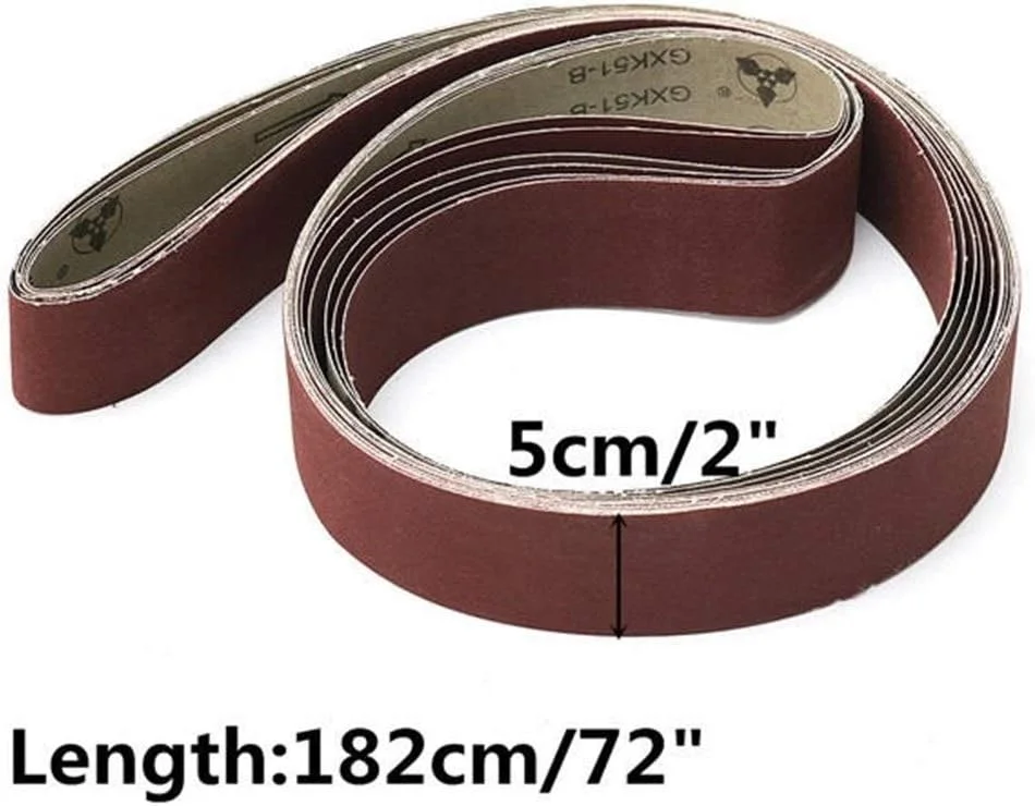 ابزار سنباده زنی 6 عددی تسمه سنباده 5x182 سانتی متر با دانه بندی 180-800 برای سنگ زنی